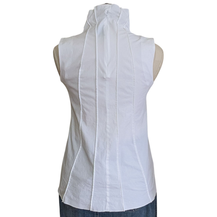 M2057 Maria Pinto White Blouse Size Medium