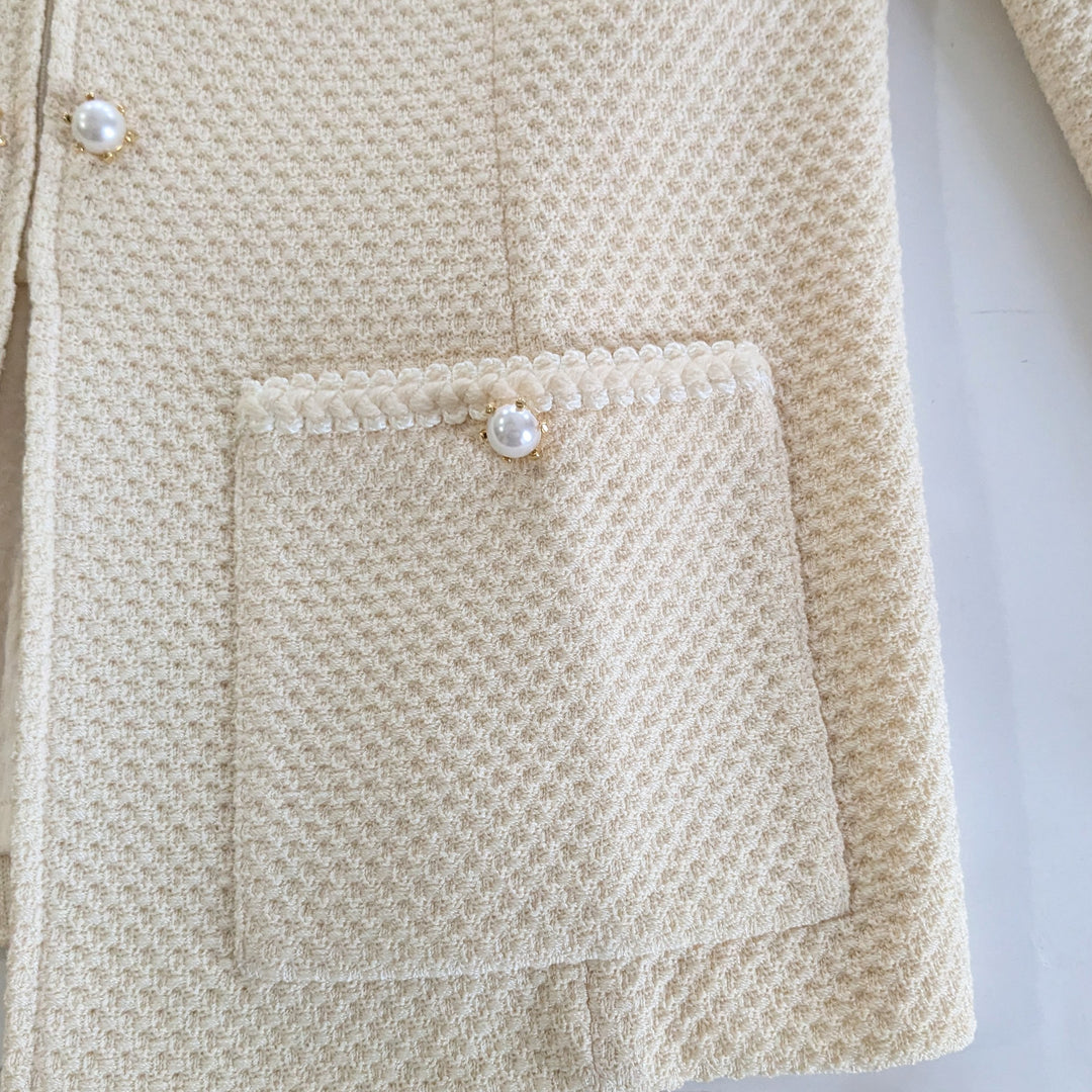 St John Cream Skirt Suit Size 6