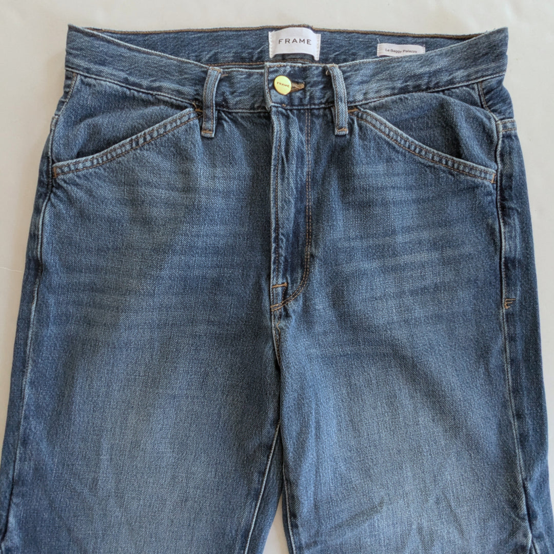 Frame Le Baggy Palazzo Jeans Dark Wash Size 27