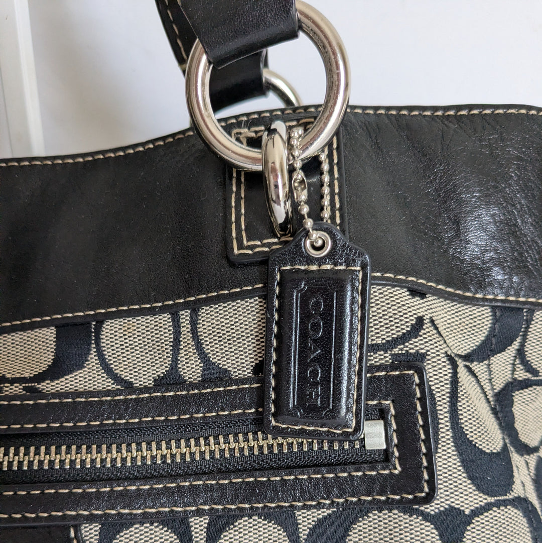 Coach Penelope Signature Logo Canvas Shoulder Bag