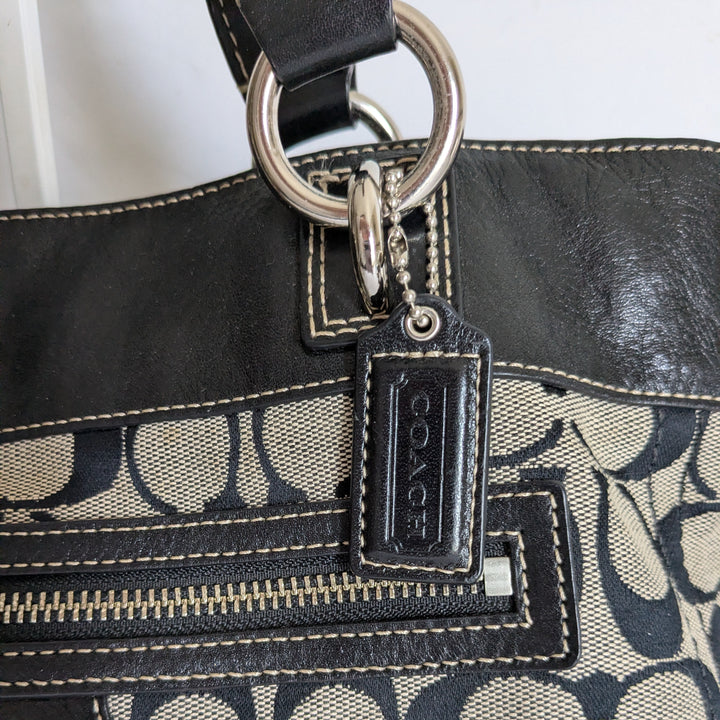 Coach Penelope Signature Logo Canvas Shoulder Bag