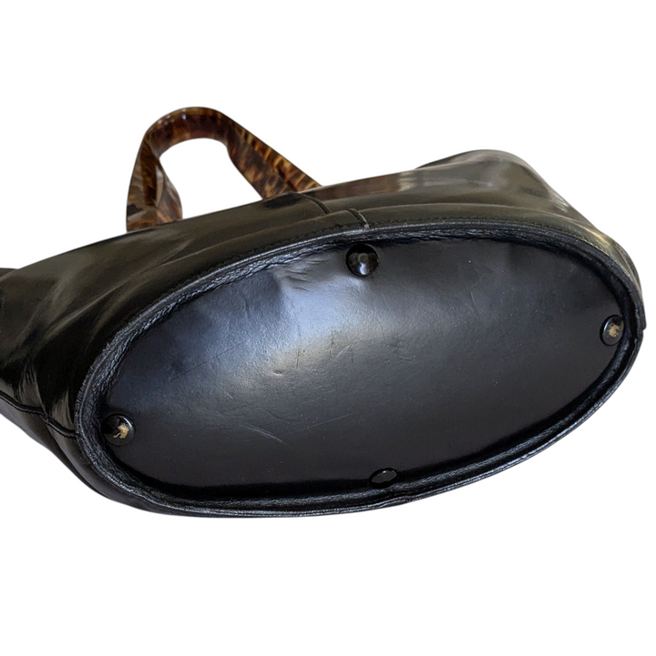 Furla Black Leather Tote Bag