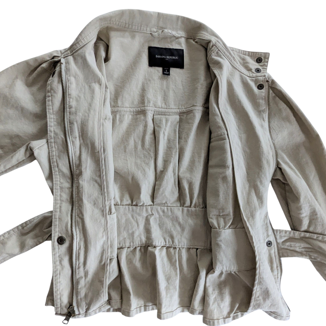 Banana Republic Factory Linen Blend Jacket Size Small Petite