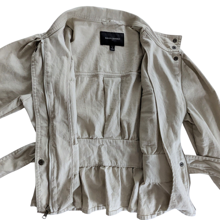 Banana Republic Factory Linen Blend Jacket Size Small Petite