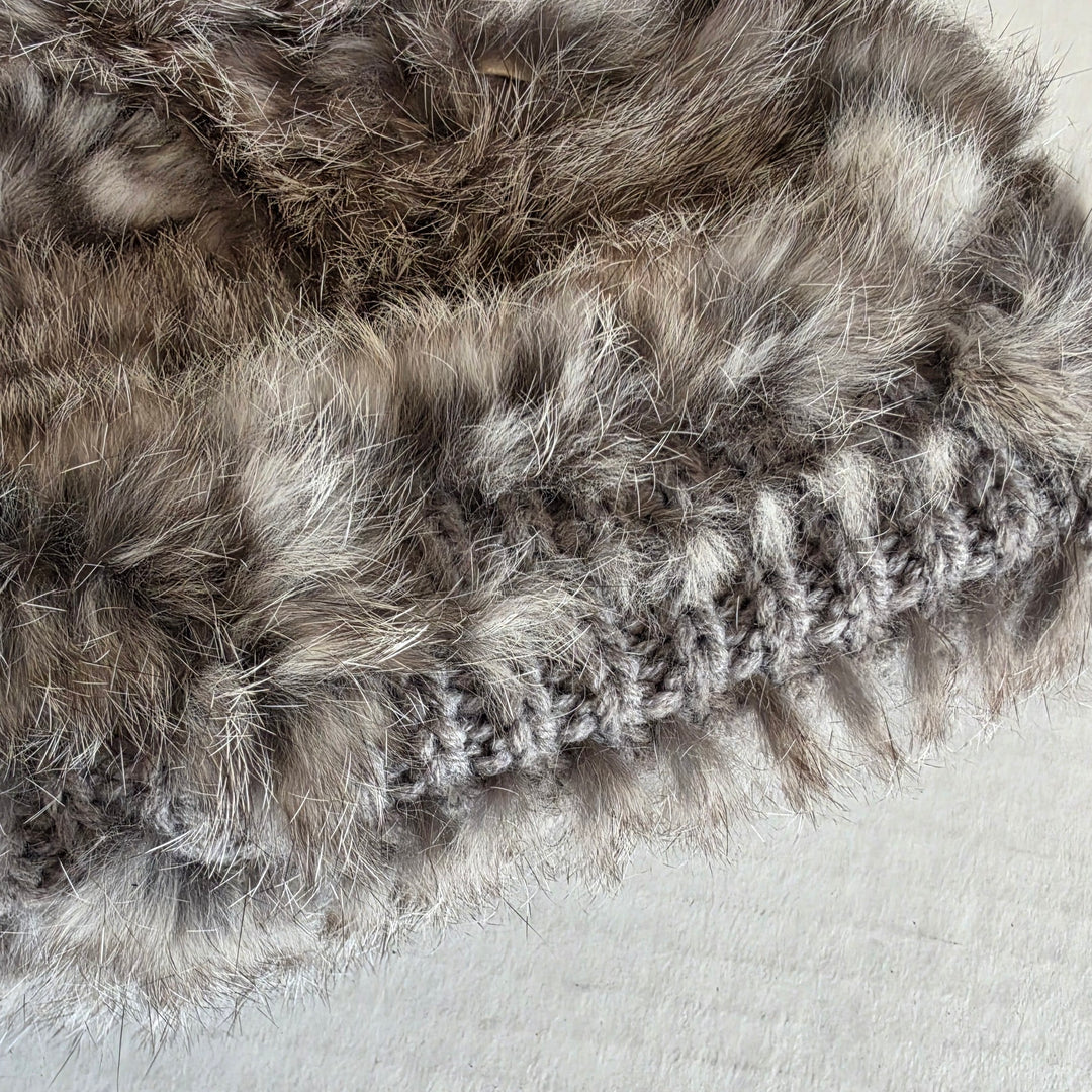 Grey Rabbit Fur Hat