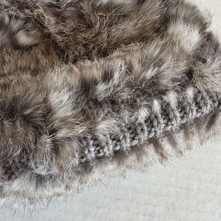 Grey Rabbit Fur Hat