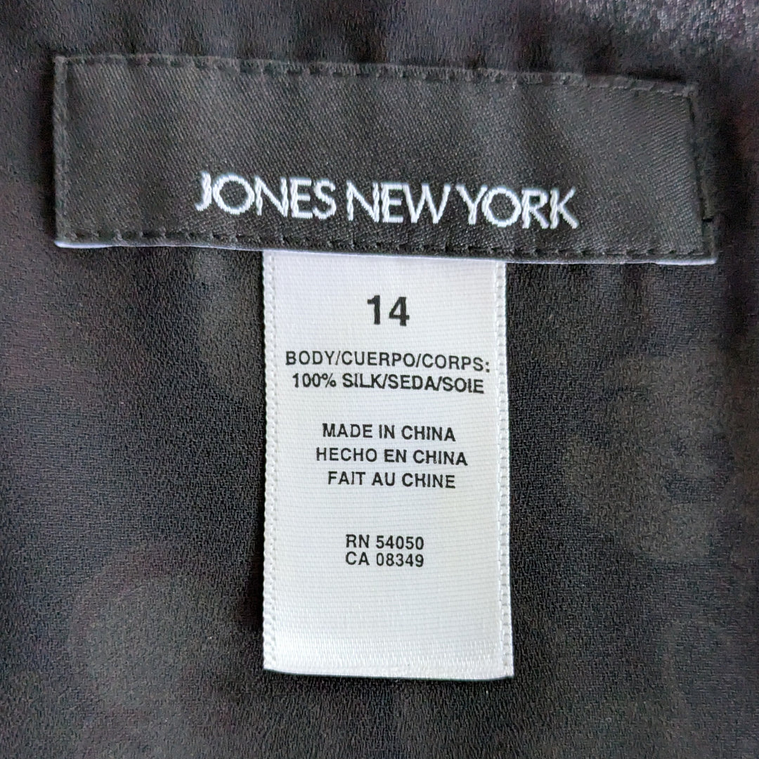 Jones New York Silk Midi Dress Size 14