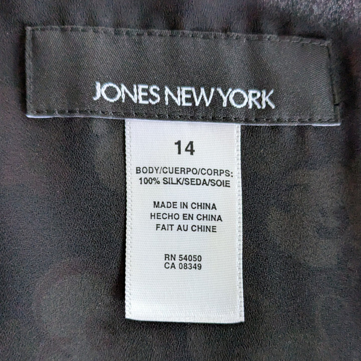 Jones New York Silk Midi Dress Size 14