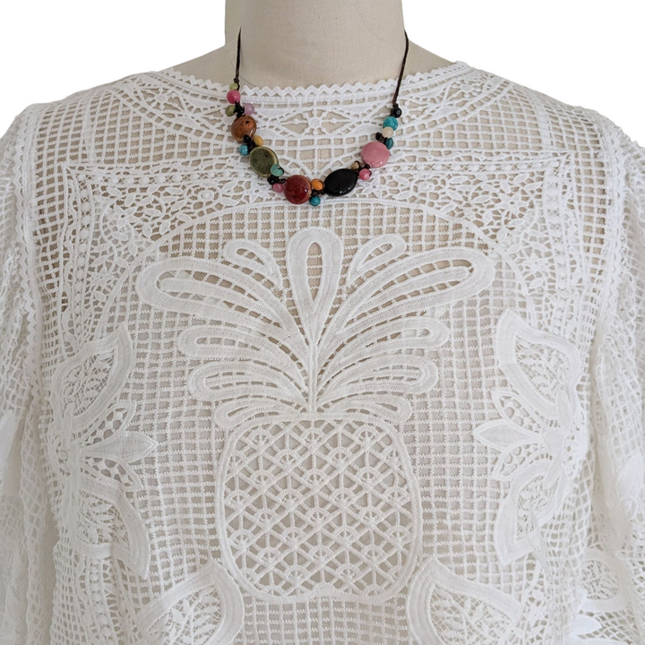 FARM Rio Guipire Lace Top Size Large