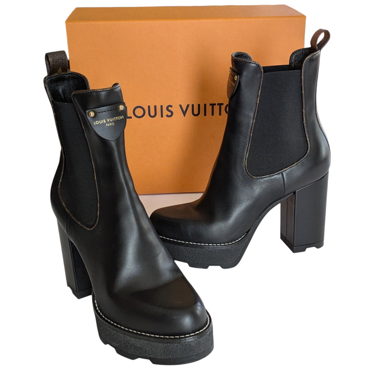 Louis Vuitton Beaubourg Ankle Boots Size 40