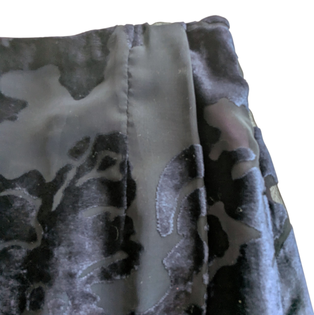 Rafaella Vintage Burn Out Velvet Maxi Skirt Size 8