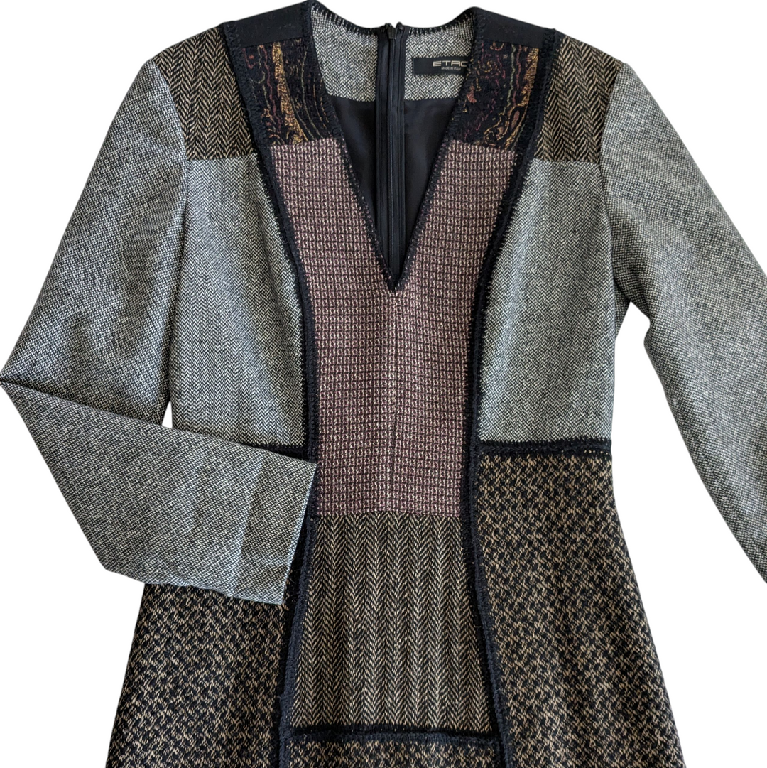 Etro Wool Blend Flared Dress Size 42/6
