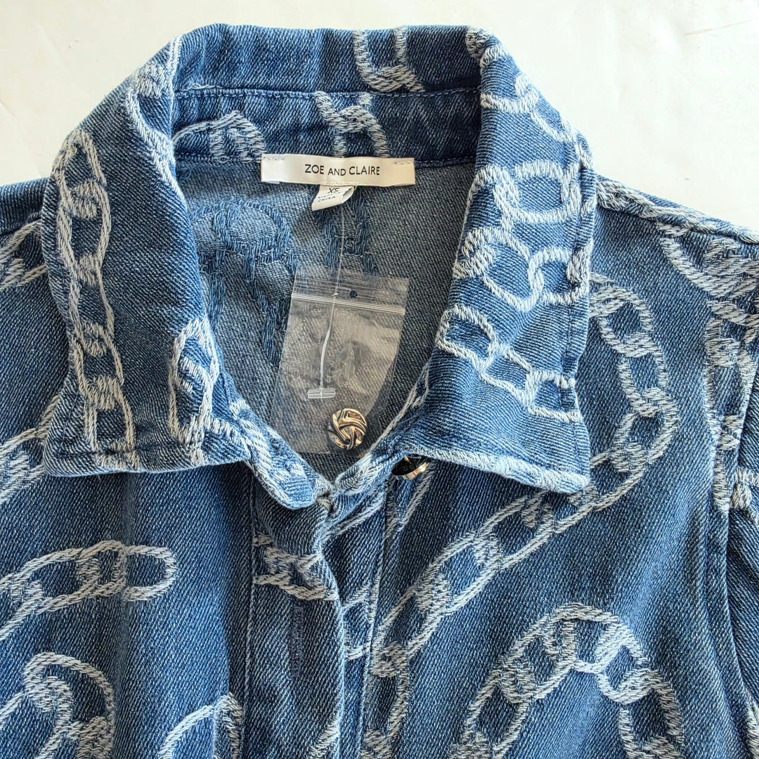 Zoe & Claire Denim Midi Dress Size XS