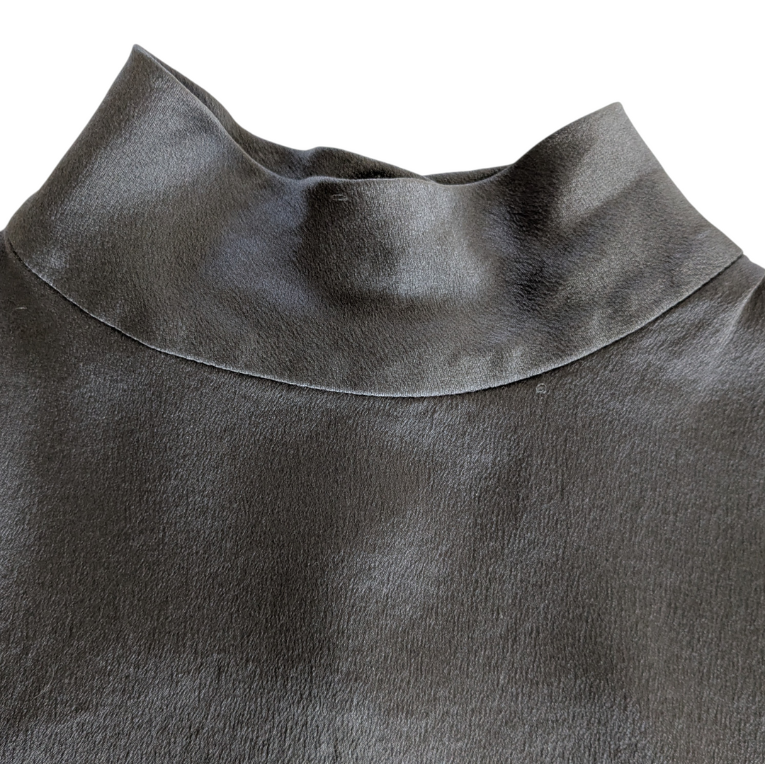 Vince Grey Silk Blouse Size XS