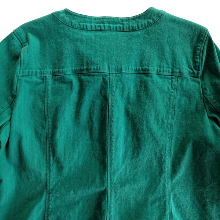 Laura Ashley Green Denim Jacket Size XL