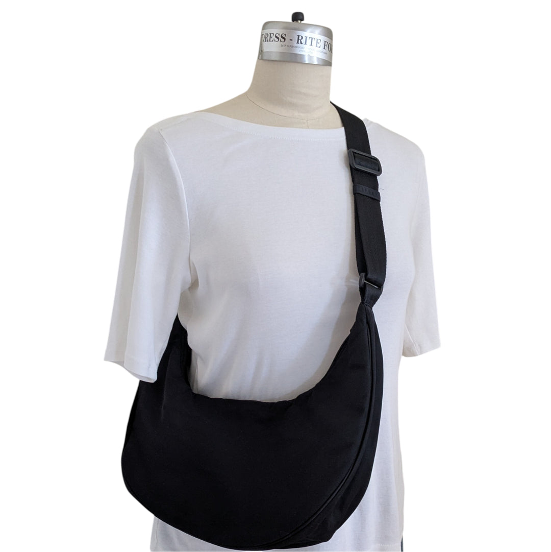 Aritzia's Sunday Best Goldie Black Nylon Hobo Bag