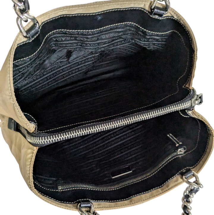 Prada Tessuto Chain Shoulder Bag
