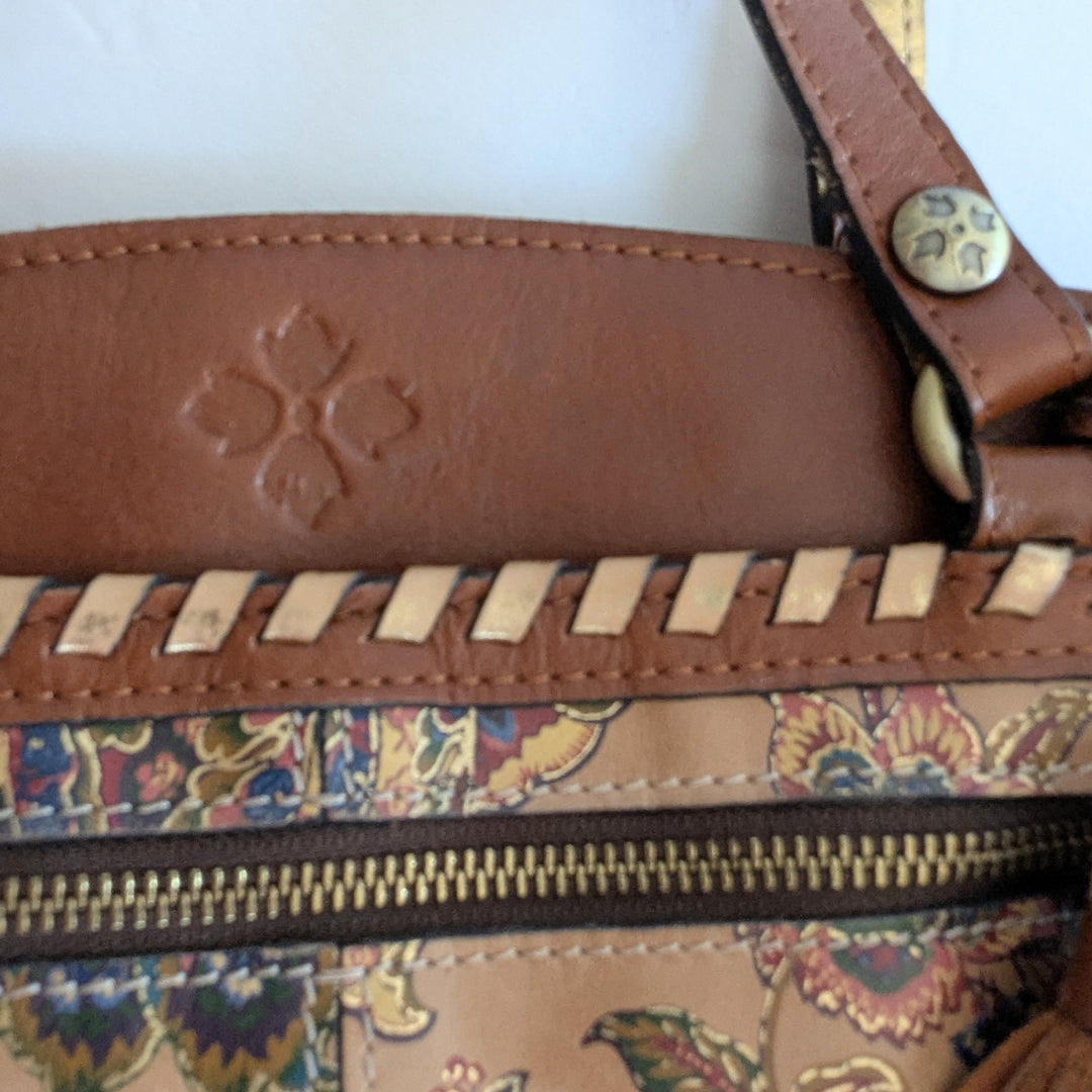 Patricia Nash Floral Embellished Leather Shoulder Bag