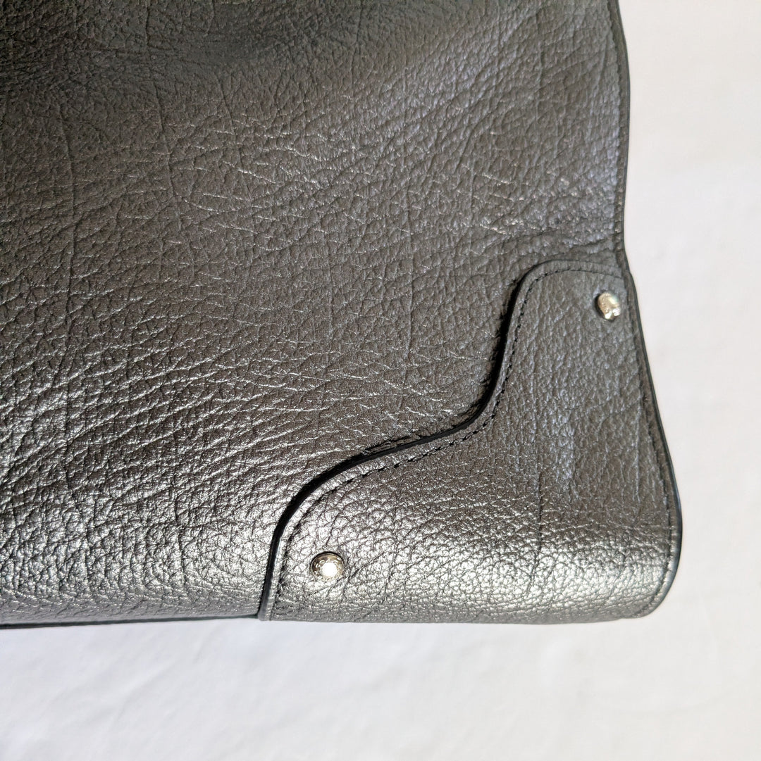 Coach Mercer Silver Leather Convertible Satchel 59987