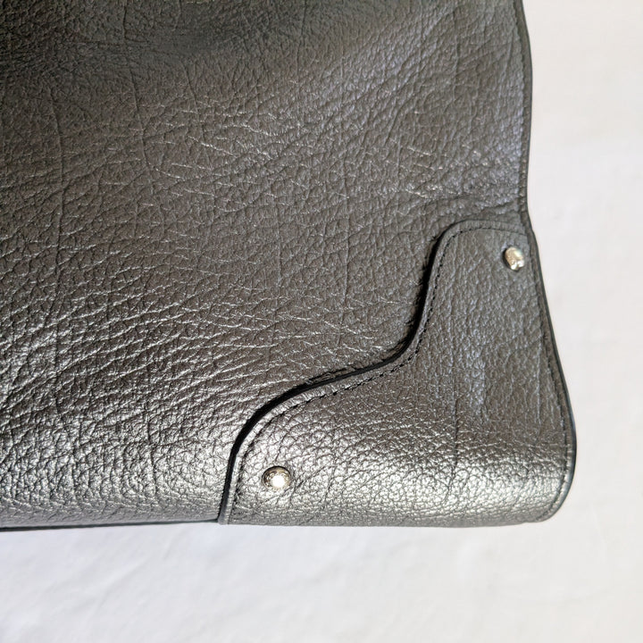 Coach Mercer Silver Leather Convertible Satchel 59987