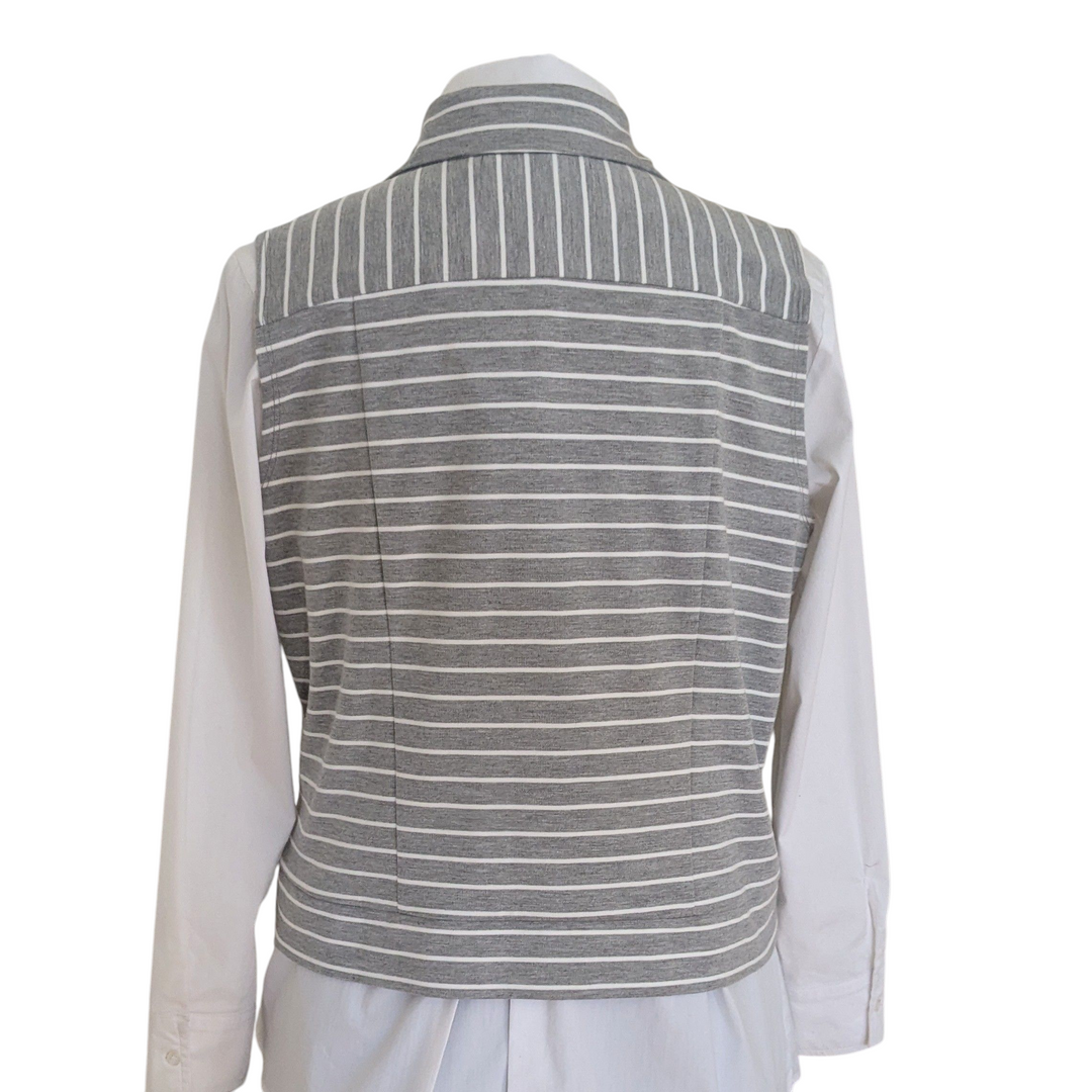 209WST38 Striped Moto Vest Size Large