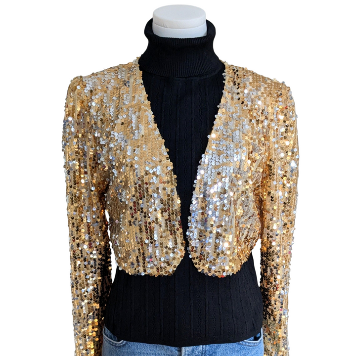Gold Sequin Bolero Jacket