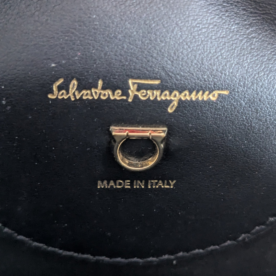 Salvatore Ferragamo Ganini Silver Crossbody Bag