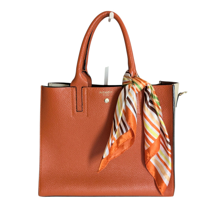 Avenue 67 Milano Orange Leather Tote