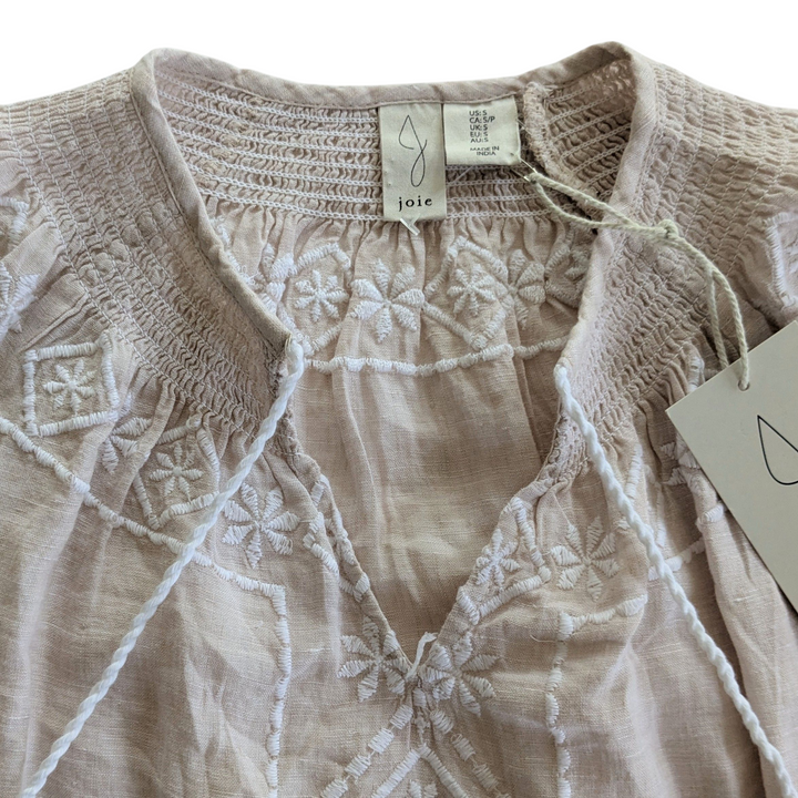Joie Linen Peasant Top Size Small