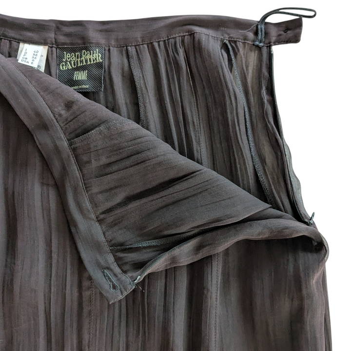 Jean Paul Gautier Sheer Silk Maxi Skirt