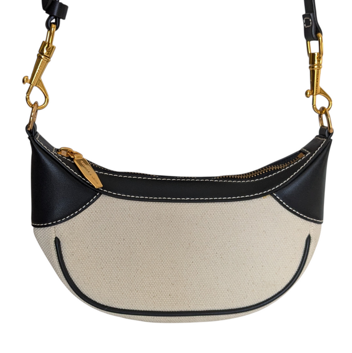 Charles & Keith Shalia Canvas Mini Moon Bag