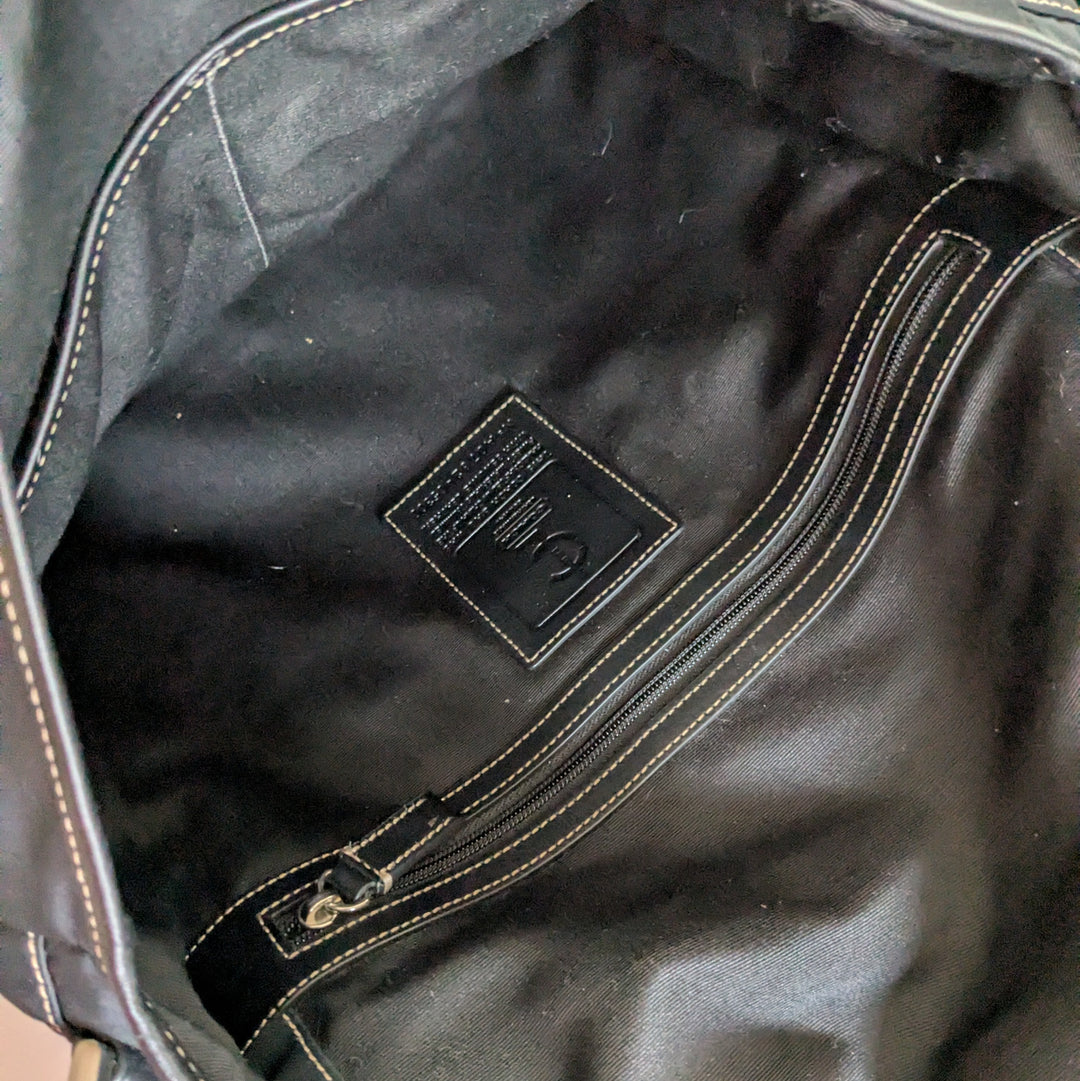Vintage Coach Nylon and Leather Messenger Bag