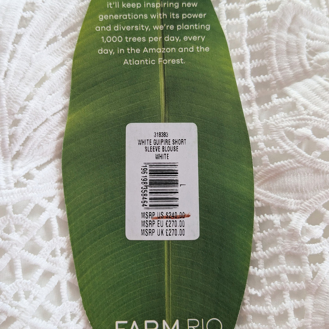 FARM Rio Guipire Lace Top Size Large