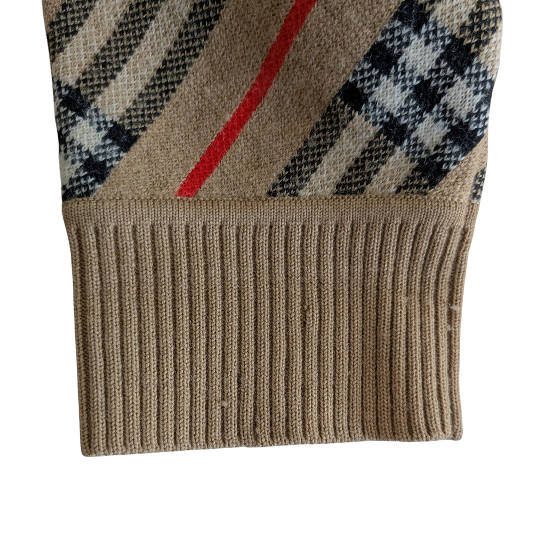 Burberry Long Plaid Cardigan Size Medium
