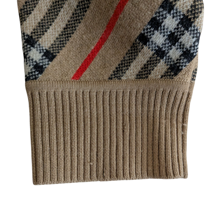 Burberry Long Plaid Cardigan Size Medium