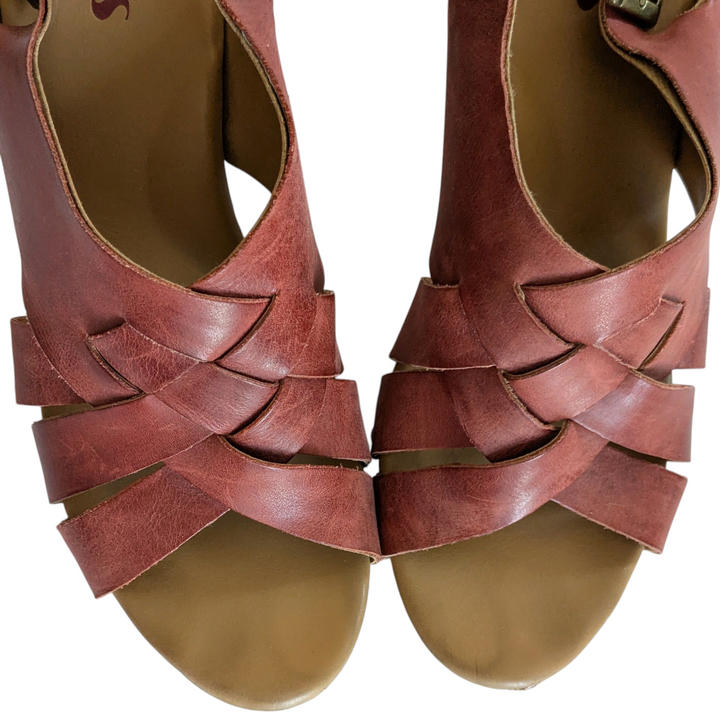 Korks Berengo Leather Heeled Sandals Size 10