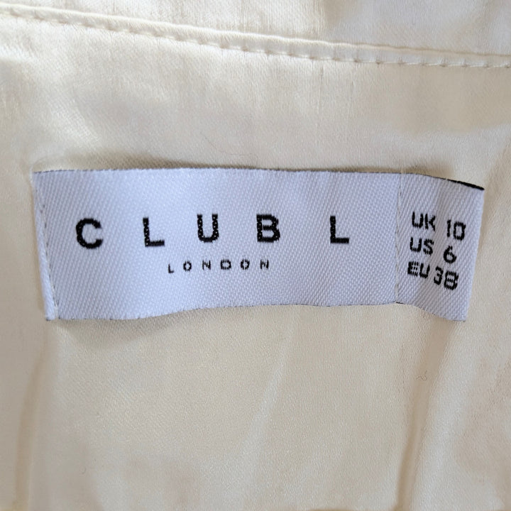 Club L Satin Plunge Mini Dress Size 6