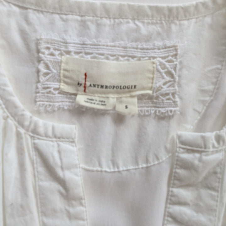 By Anthropologie White Somerset Dress Size Small