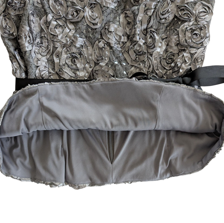 Alex Evening Silver Top Size Medium Petite
