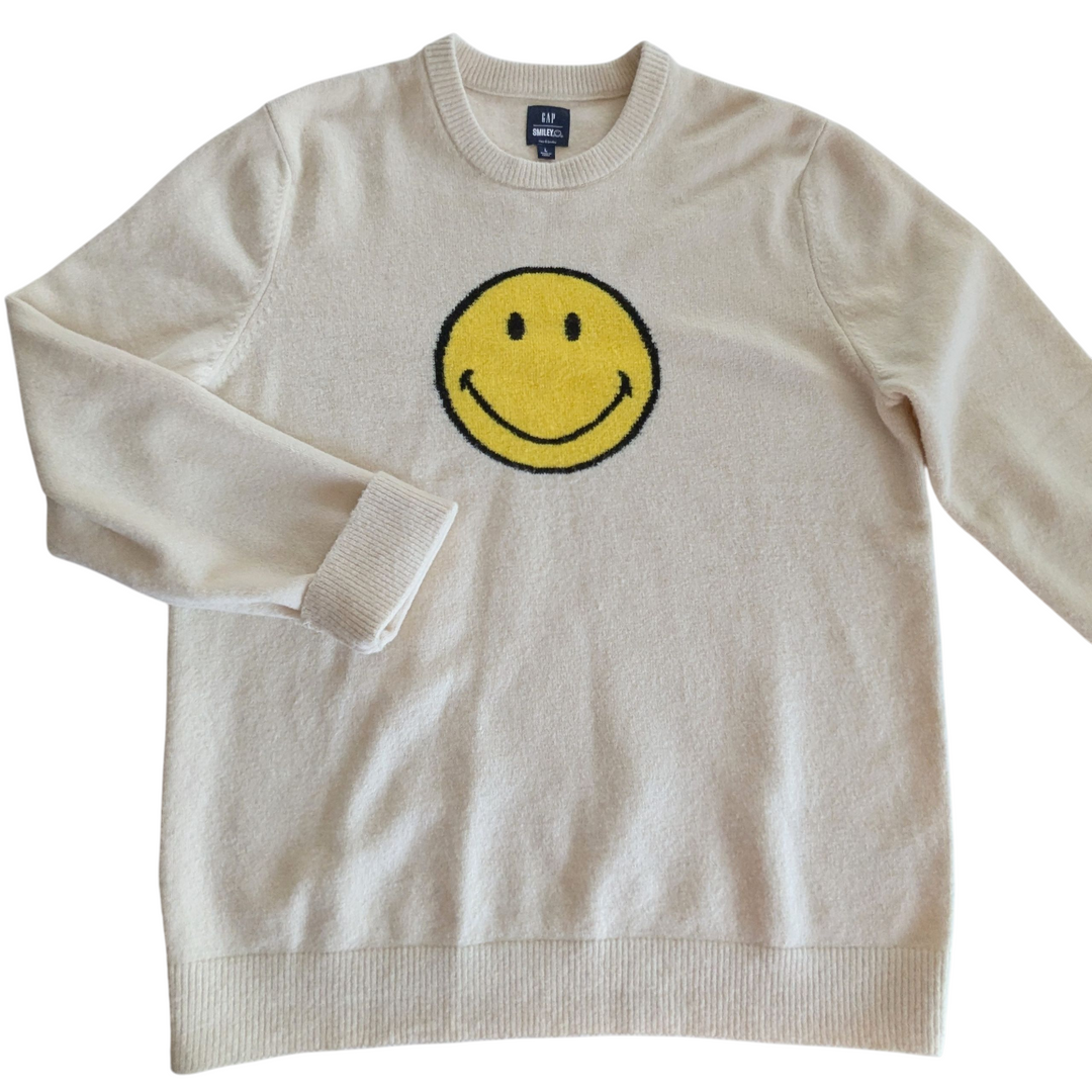 GAP Smiley Face Sweater Men's Size Large