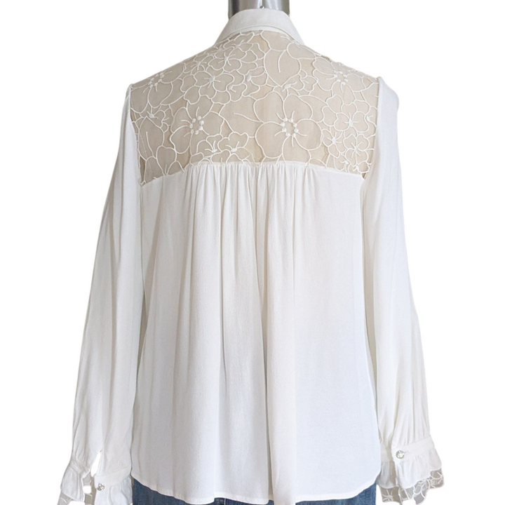 Paul & Joe Paris White Blouse Size 4
