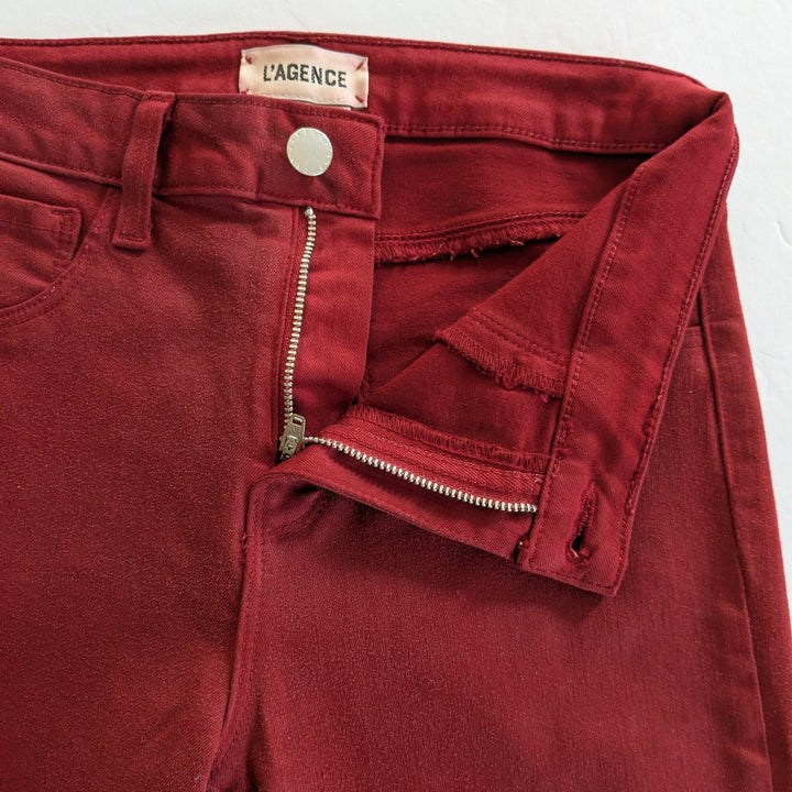 L'Agence Margot Coated Skinny Jeans Size 26