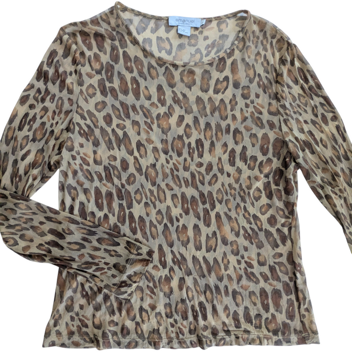 EMANUEL by Emanuel Ungaro Sheer Silk Top Size Large