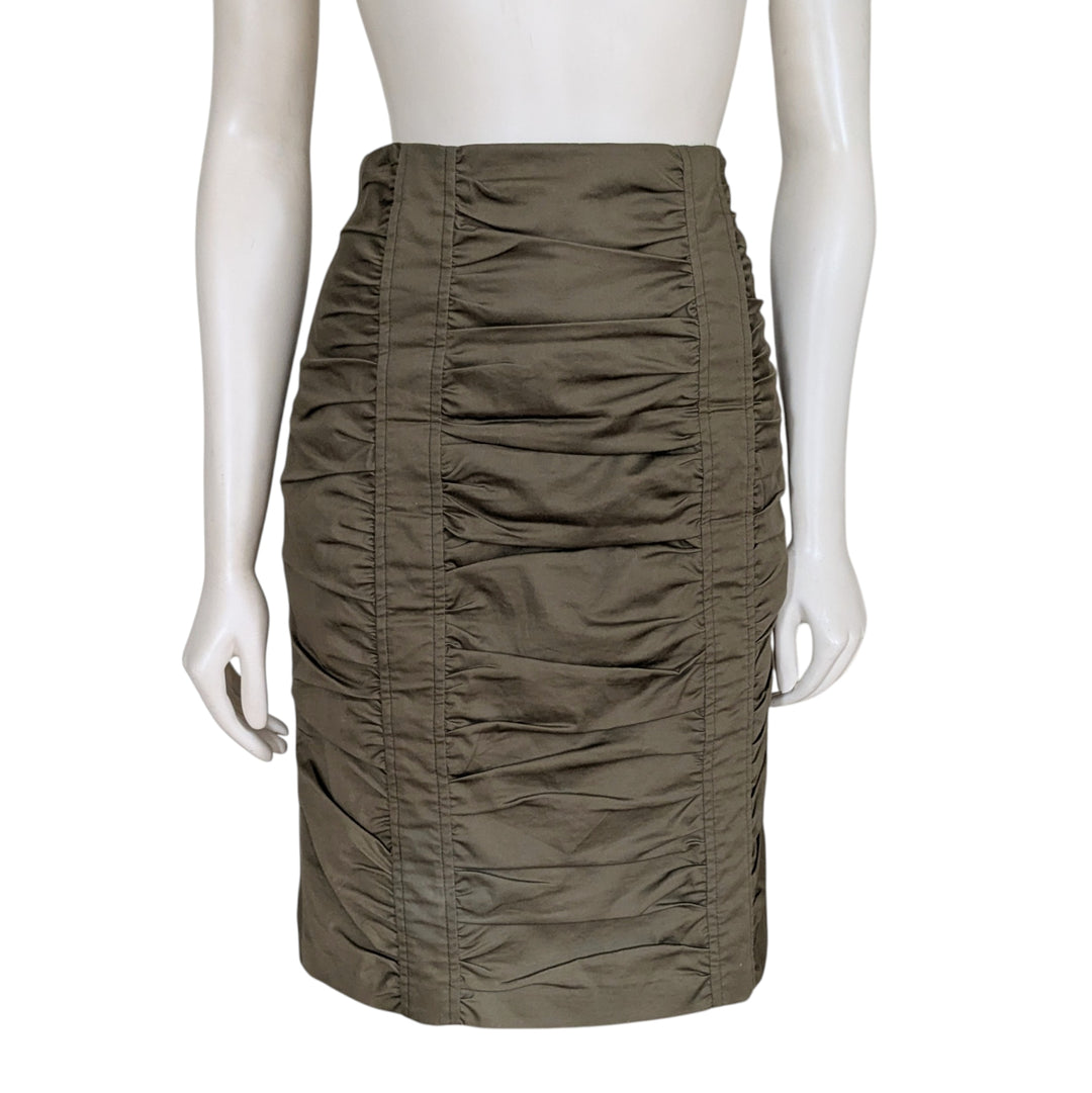 Nanette Lepore Shirred Cotton Skirt Size 2