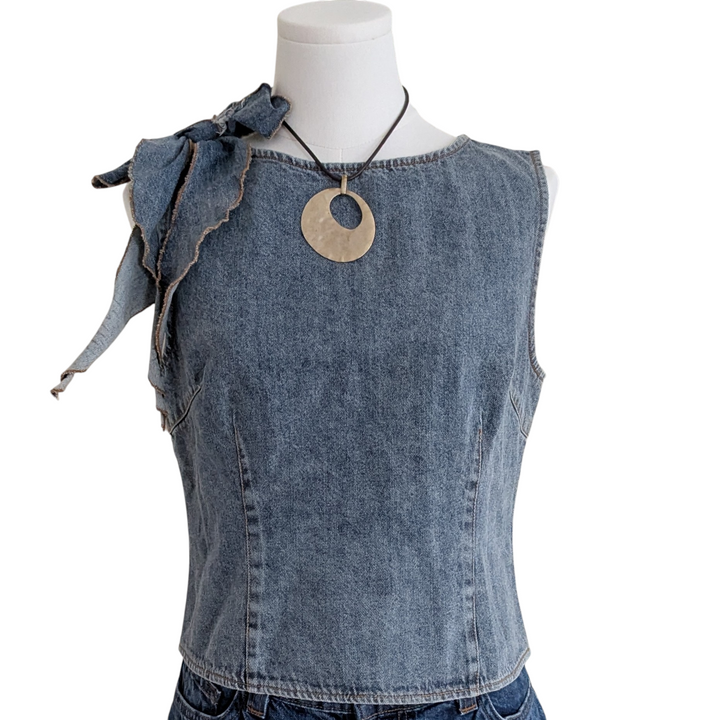 Lioness Rendezvous Denim Top Size Large