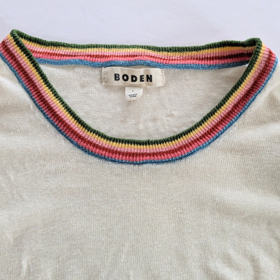 Boden Frilled Linen Tank Size Large