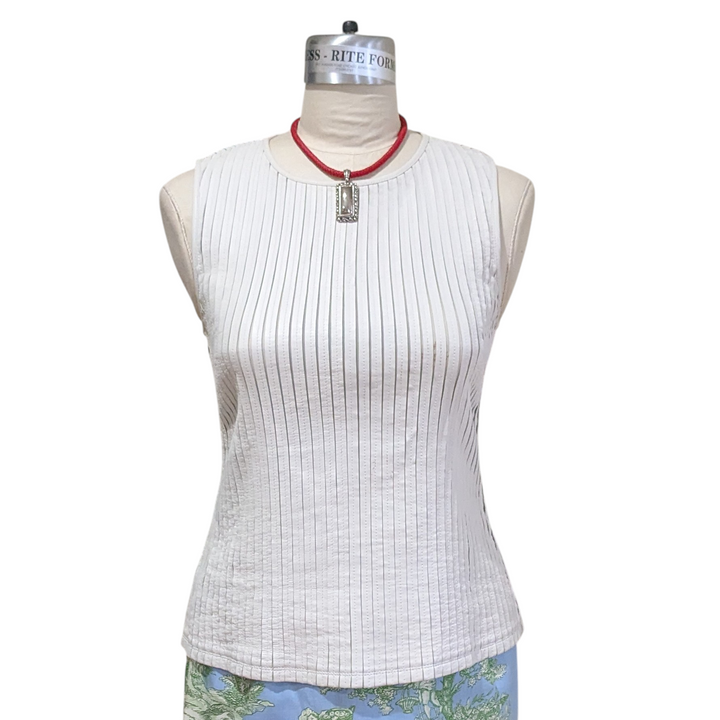 Ecru Leather Top Size Medium