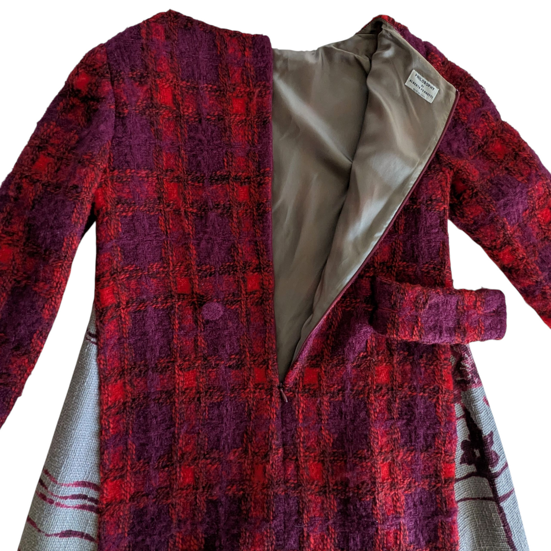 Philosophy de Alberta Ferretti Mohair and Wool Blend Dress Size XS