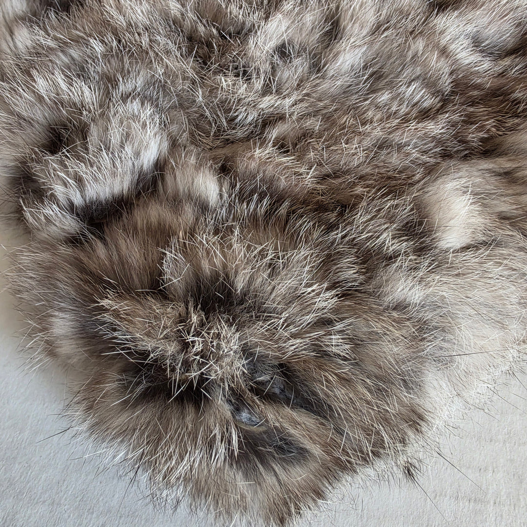Grey Rabbit Fur Hat