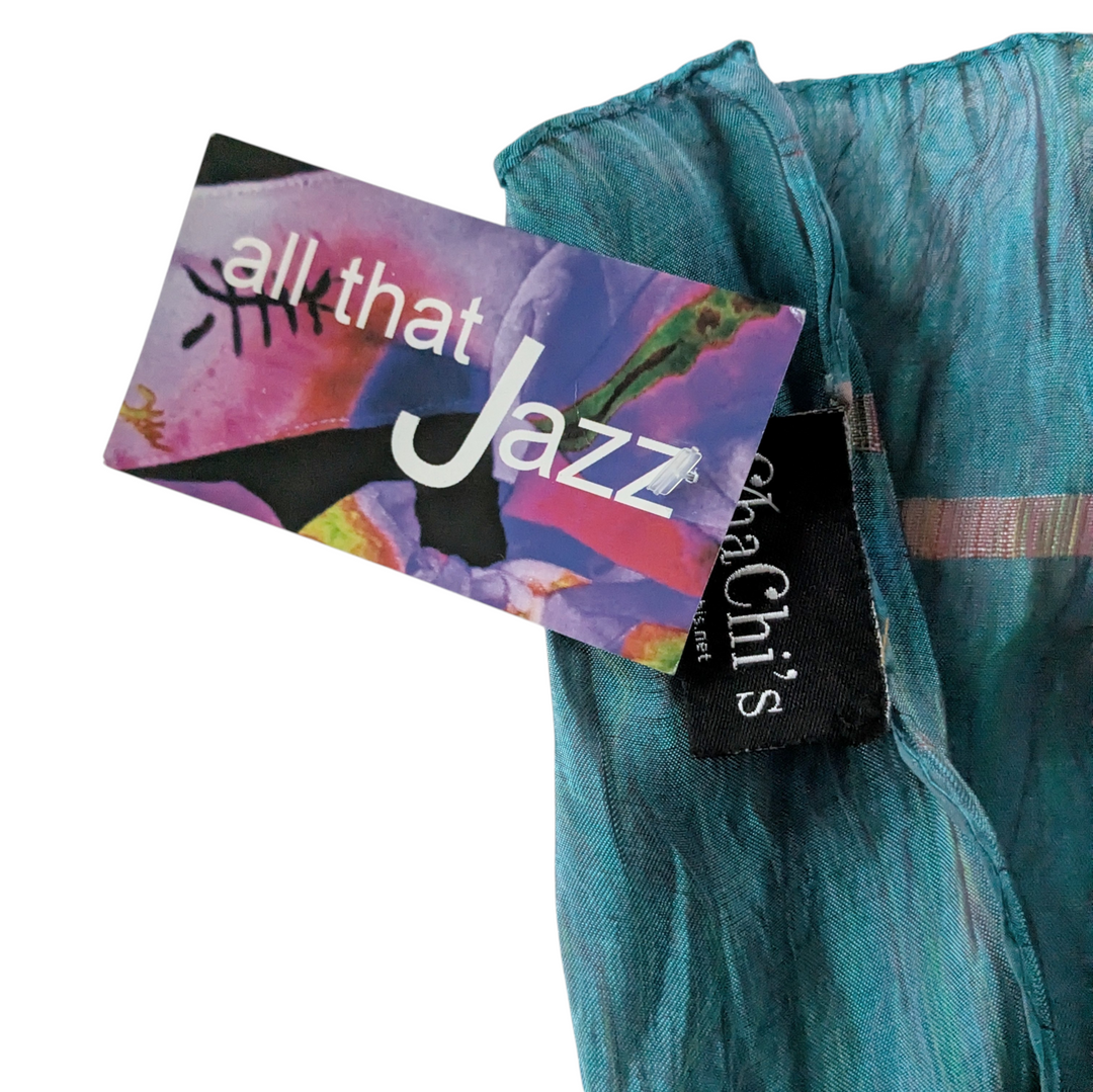 Cha Chi Turquoise Crinkle Scarf